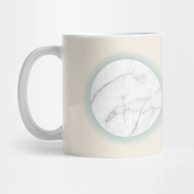 White Marble Circle Pastel by fivemmPaper